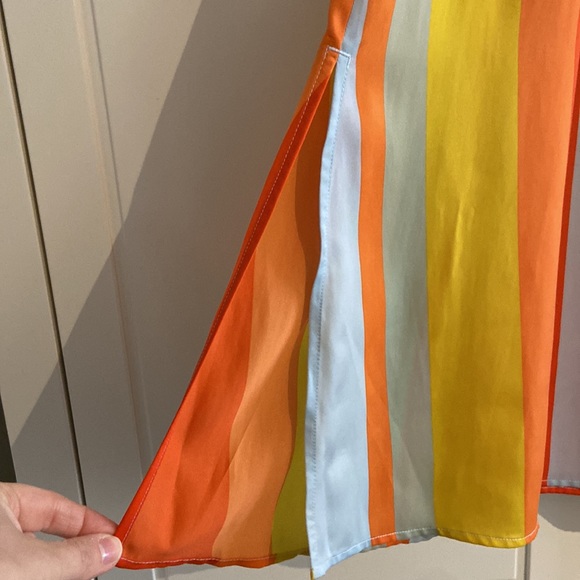 Loft multi-color stripe midi skirt - Picture 3 of 8